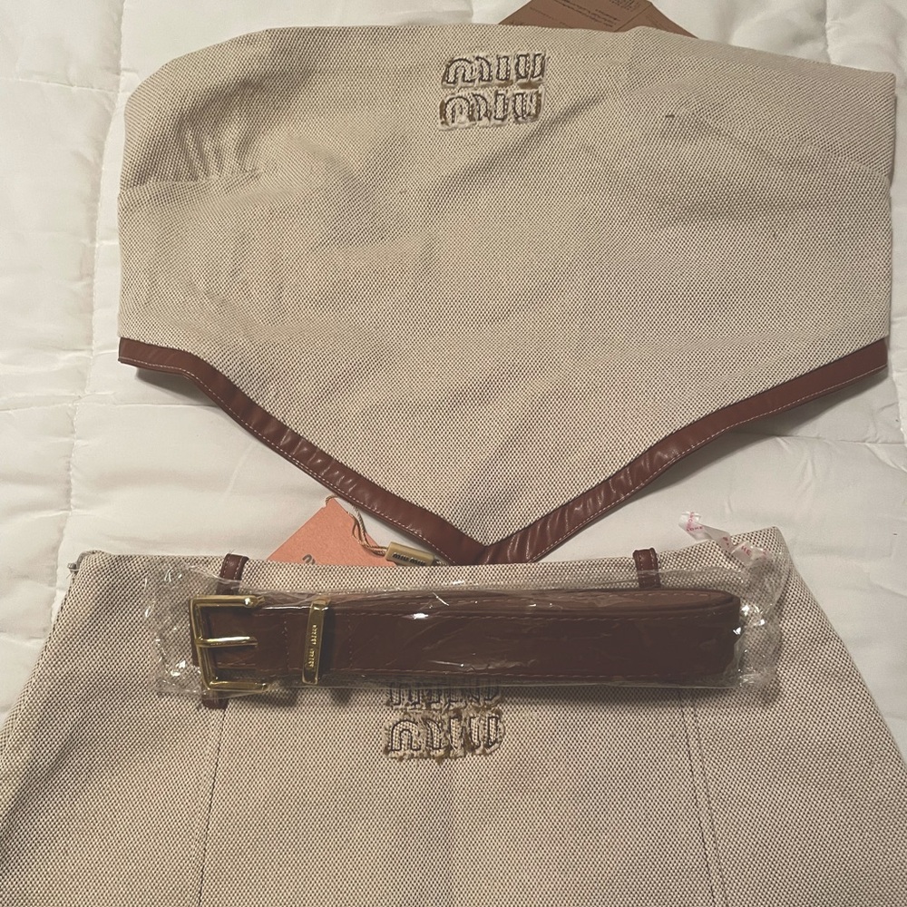 Miu Miu skirt set with top.